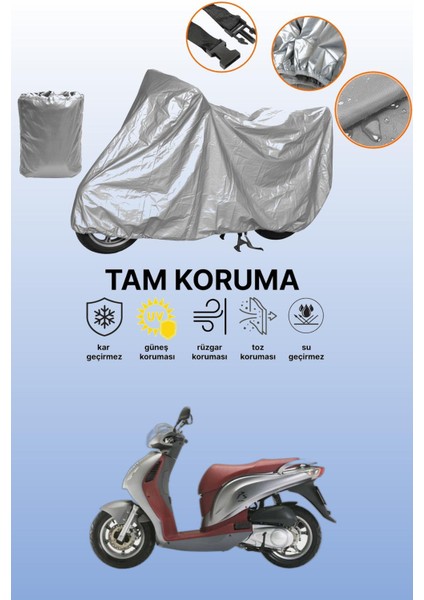 Gri Honda Ps 150I Uyumlu Motosiklet Brandası, Koruyucu Örtü, Motor Branda