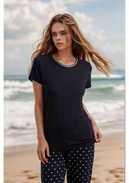 Kadın Giyim Alt & Üst Ikili Puantiye Detaylı Pijama Takımı LL.AR01.NE00.TT03 indirimleri