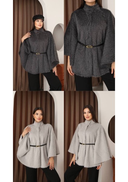 Kadın Önü Çıt Çıt Kapamalı Kemer Detaylı Panço Hırka fırsatları