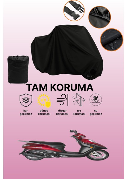 Siyah Haojue Vh 125 Uyumlu Motor Branda, Koruyucu Örtü, Motosiklet Brandası