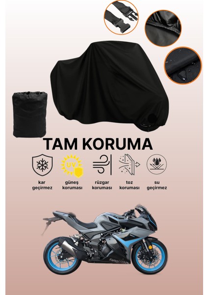 Siyah Yuki Taro Gp1 Uyumlu Motor Branda, Koruyucu Örtü, Motosiklet Brandası