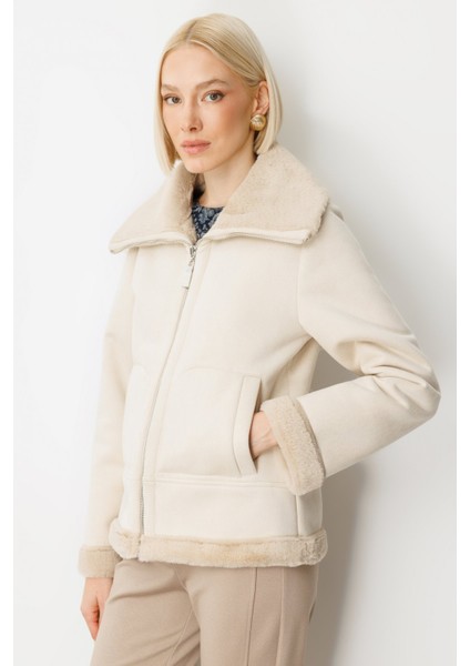 Kadın Içi Peluşlu Güderi Mont 8005 Kum fiyatları