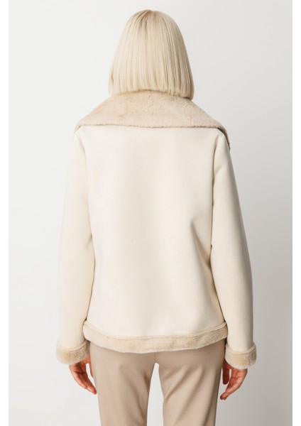 Kadın Içi Peluşlu Güderi Mont 8005 Kum fırsatları