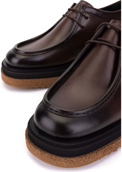 Erkek Hakiki Deri Kahverengi Casual Ayakkabı 771 65448 Erk Ayk SK25-26 Kahve Spr modelleri