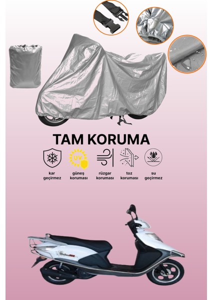 Gri Kuba Raden 125 Uyumlu Motosiklet Brandası, Koruyucu Örtü, Motor Branda