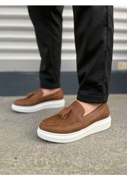 JY154 Blaze Bağcıksız Püsküllü Cilt Erkek Günlük Spor Klasik Ayakkabı Cbt - Taba fiyatları