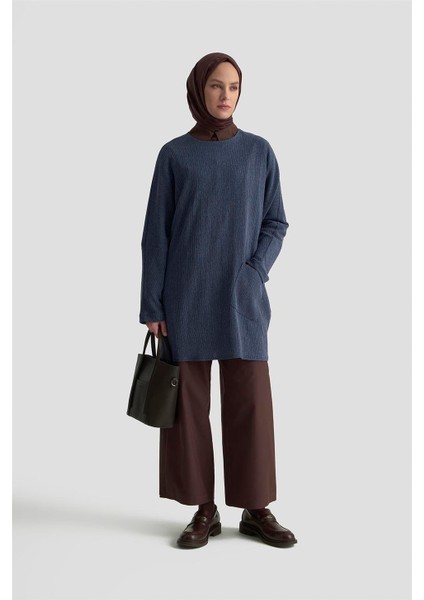 Basic Örme Tunik 25KD1118 Indigo fiyatları