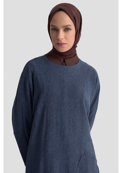 Basic Örme Tunik 25KD1118 Indigo fırsatları