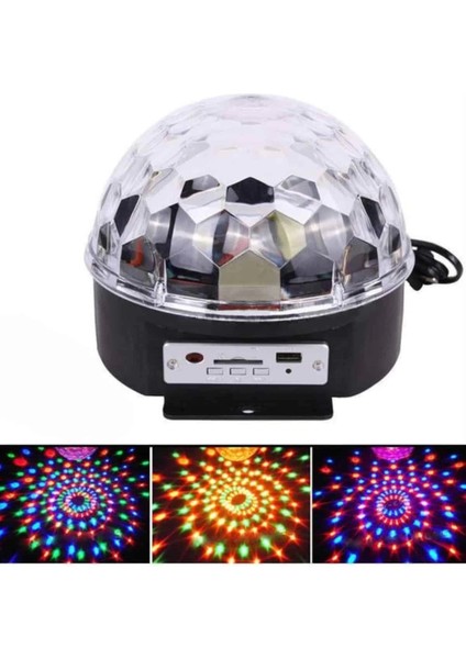 LED Işık Disko Topu Bluetooth Hoparlörlü USB Müzik Çalar Kumandalı fırsatları
