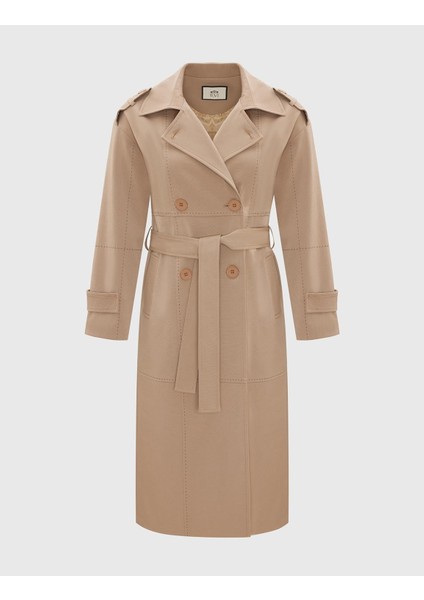 Andrada Camel Kadın Trençkot