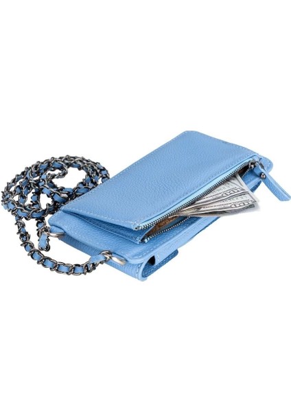 Avjin 6.9 Inch Uyumlu Deri Kılıf Cüzdan Askılı Erc8 Mavi fırsatları