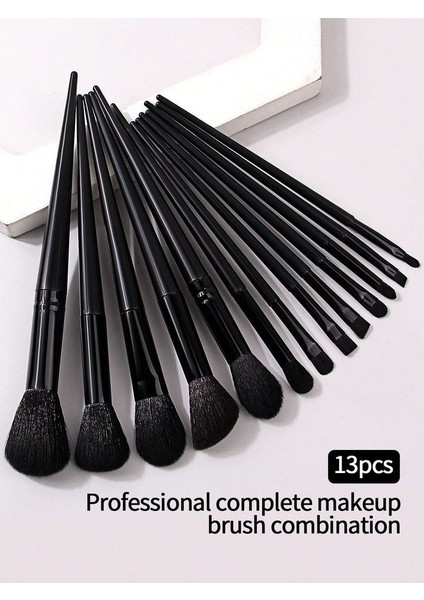 Fix Özel 13’lü Profesyonel Makyaj Fırça Seti – Siyah | Özel Koruma Kutulu | Ultra Yumuşak Sentetik Kıllar | Pudra, Allık, Kontür, Far, Eyeliner & Dudak Uygulamaları Için Eksiksiz Set