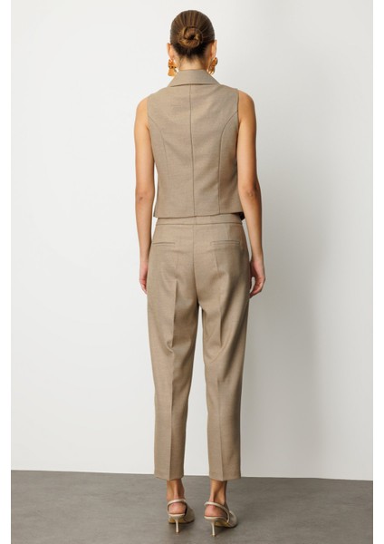 Kadın Kruvaze Yaka Ince Fitilli Yelek 5053 Gold fırsatları