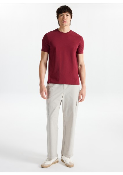 Bisiklet Yaka Düz Bordo Erkek T-Shirt M4WM-TST-1987 fiyatları