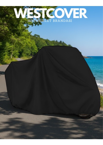 Kuba Çita 180R Gold Branda Motosiket Brandası (Siyah Renk) 4 Mevsim Motor Koruma Örtüsü