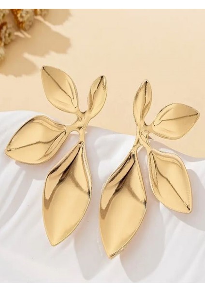 Kc Altın Kaplama Çiçek Küpe modelleri