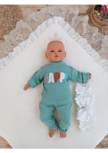 Litaetrend Yenidoğan Wool Yün Kumaş Taç Nakışlı Güpür Duvaklı Fiyonk Prizma Taş Unisex Kundak Bebek Battaniyesi Bej indirimleri