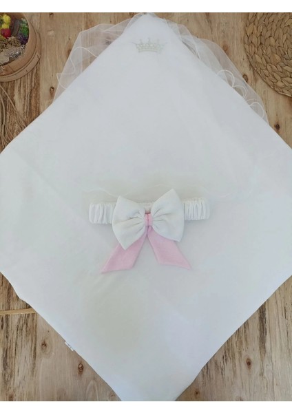 Litaetrend Yenidoğan Bal Peteği My Prince Taç Nakışlı Delüks Kundak Bebek Battaniyesi Pembe indirimleri