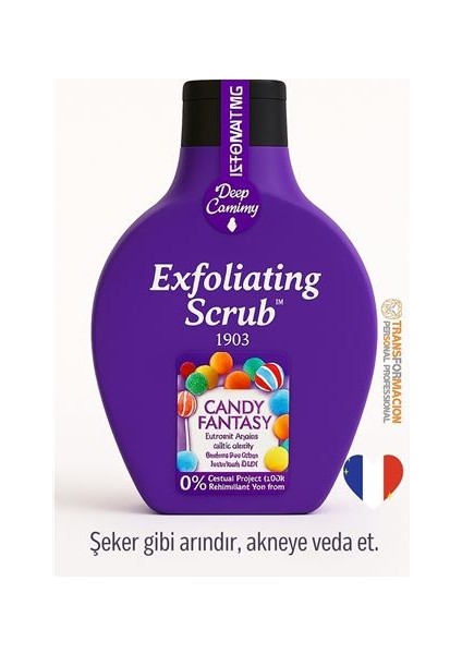Candy Fantasy Peeling Jel – 1903 Serisi, Renkli & Eğlenceli Scrub 500 ml