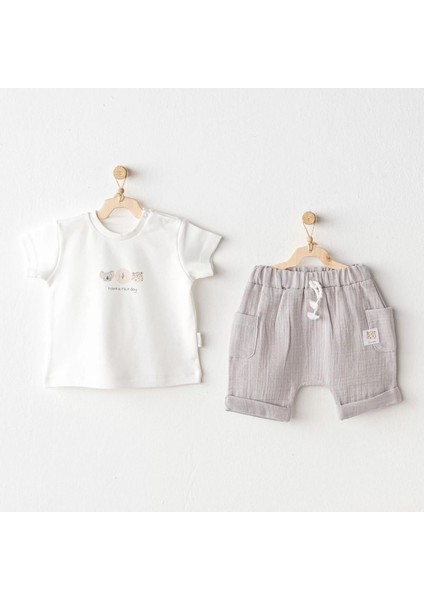 Litaetrend Andywawa AC25847 Happy Animals 2'li Bebek Takım Grey