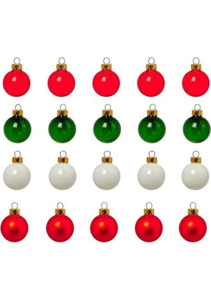 Yılbaşı Ağaç Süsü, Çok Renkli, 3.5 cm x 20 Adet modelleri