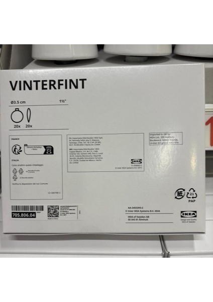 Yılbaşı Ağaç Süsü, Çok Renkli, 3.5 cm x 20 Adet fırsatları