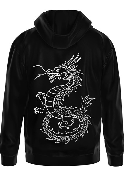 Baskılı Oversize Kapüşonlu Sweatshirt