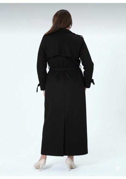 Belur Kadın Büyük Beden Astarlı Tam Boy Ceket Yaka Kaşe Kaban fırsatları