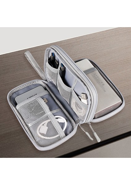 Boyut S (19X11X5,5 Cm) Aksesuar Çantası Seyahat Düzenleyici Çantası USB Kablo Sd Kart Şarj Cihazı Için - Gri (Yurt Dışından) fırsatları