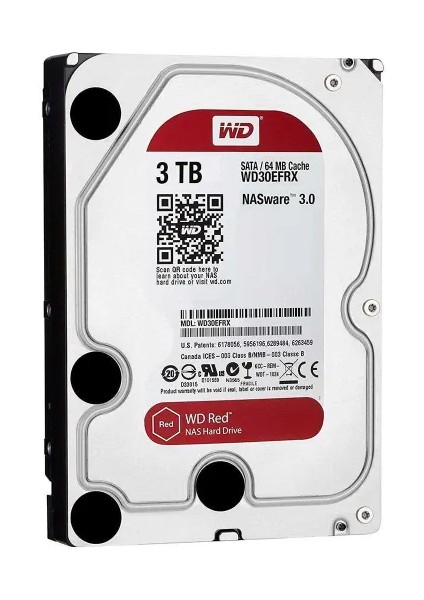 Western Digital Red WD30EFRX Sata 3.0 5400 Rpm 3.5" 3 Tb Harddisk