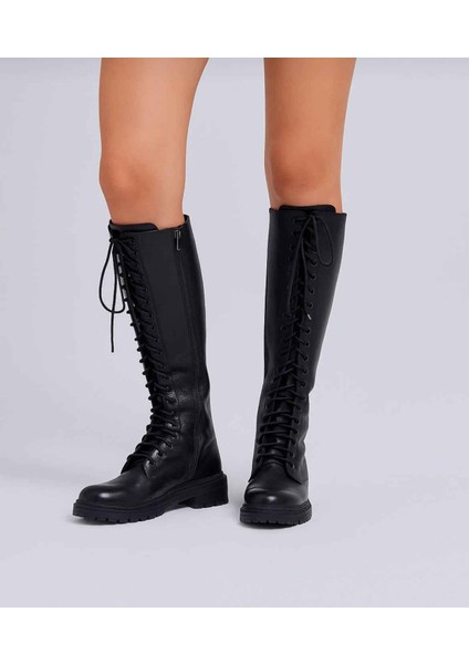 Laura 35-43 Numara Kadın Hakiki Deri Kışlık Uzun Çizme – Kaymaz Taban & Bağcıklı fiyatları