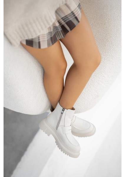 Alice Kadın Hakiki Deri Loafer Bot Ekru fırsatları