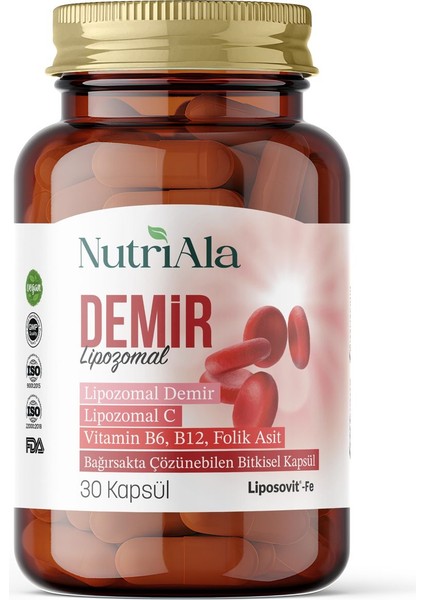 Lipozomal Demir 30 Bitkisel Kapsül