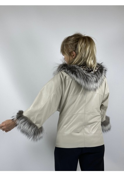 Çift Taraflı Giyilebilir Kadın Deri Mont 340 indirimleri