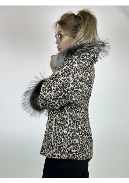 Çift Taraflı Giyilebilir Kadın Deri Mont 340