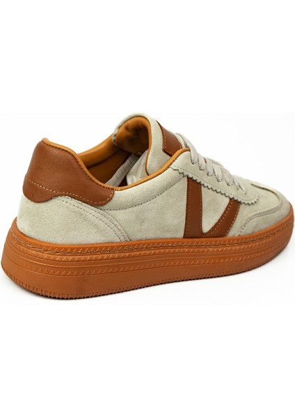 170 Moda Arena Bej Süet Deri Kadın Sneaker fırsatları