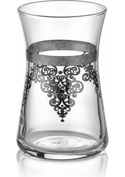 Heybeli Gümüş 12 Parça 6 Kişilik Çay Seti Paslanmaz Çelik Çay Tabak & Paşabahçe Bardak modelleri