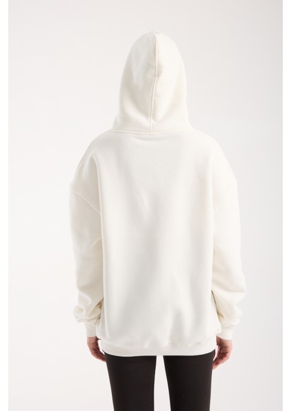 Kadın Kabartma Baskılı Oversize Sweatshirt fırsatları