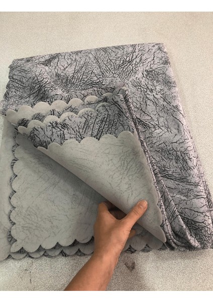 Koltuk Çekyat Örtüsü Gri Damar Desenli Kaymaz Taban Süngerli Üst Kumaş Kadife fiyatları