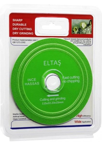 Cam Kesme Yeşil Hassas Kesici Disk - Taşlama 115X22X23X15MM (K95)