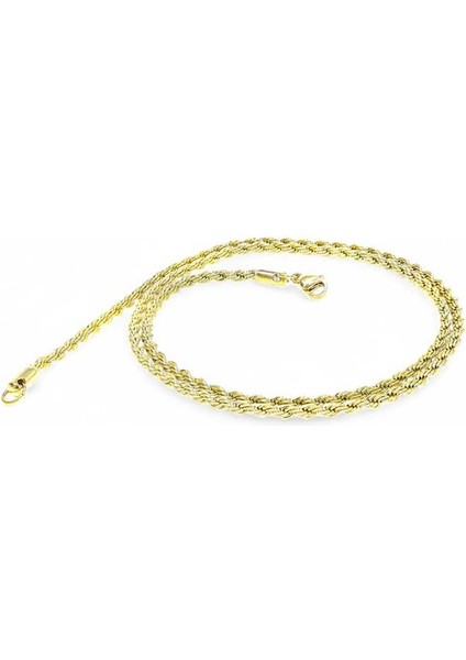 Sarı Sarmal Çelik Kolye 3mm 959CEK010