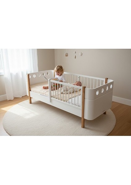 Sahra 90X190 Ölçülerinde Yatak Uyumlu Karyola %100 Mdf Bebek ve Çocuk Montessori modelleri