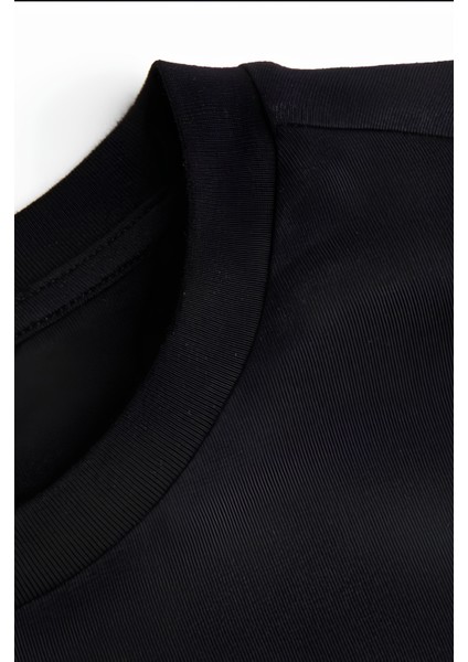 Nop Tom Tasarım Sırt Baskılı Pamuk Siyah Oversize T-Shirt fırsatları