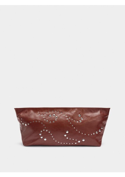 Zımba Detaylı Deri Zarf Parti Çantası fiyatları