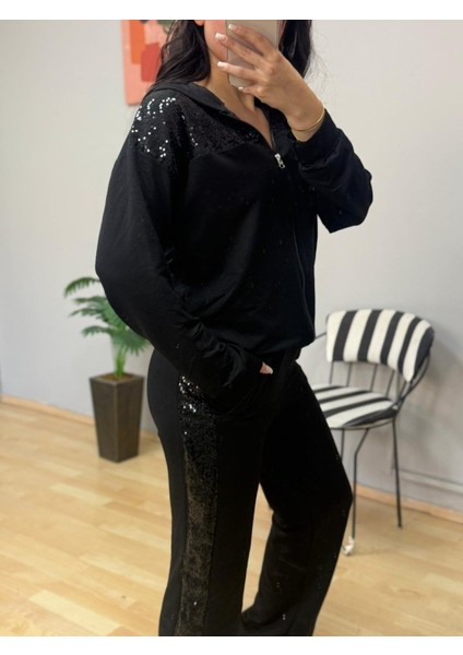 Kadın Iki Iplik Kumaş Pul ve Fermuar Detaylı Ikili Takım fiyatları