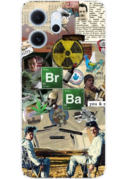 Oppo Reno 14F Uyumlu Breaking Bad Kolaj Baskılı Silikon Kılıf