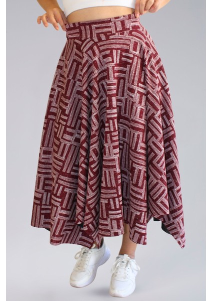 Mevsimlik Bohem Etek- Mevsimlik Ecrin Kumaş Asimetrik Yıldız Model Kadın Etek fiyatları