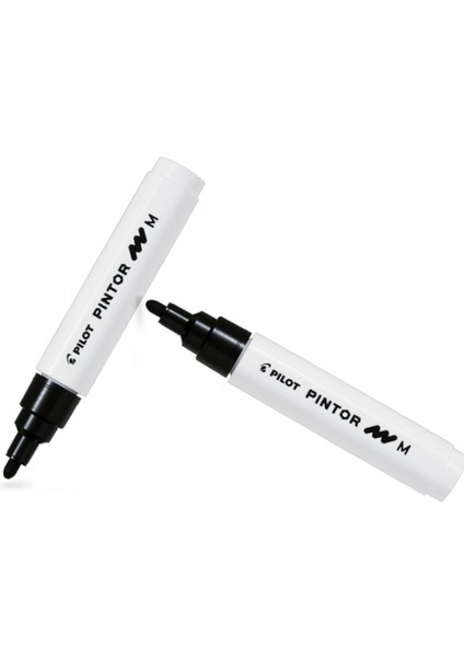 Pılot Pintor (M) Yuvarlak Uç Siyah ( Iki Adet )