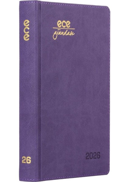 Ajandası Datça 2026 Mor - Günlük Kareli Sert Kapak 14X20 fiyatları