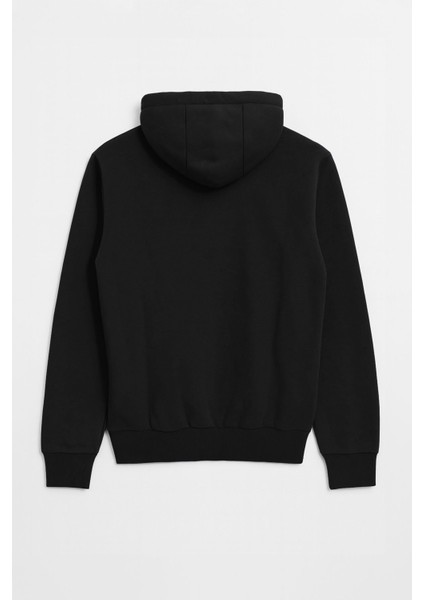 Erkek Kapüşonlu Içi Polarlı Siyah Sweatshirt modelleri